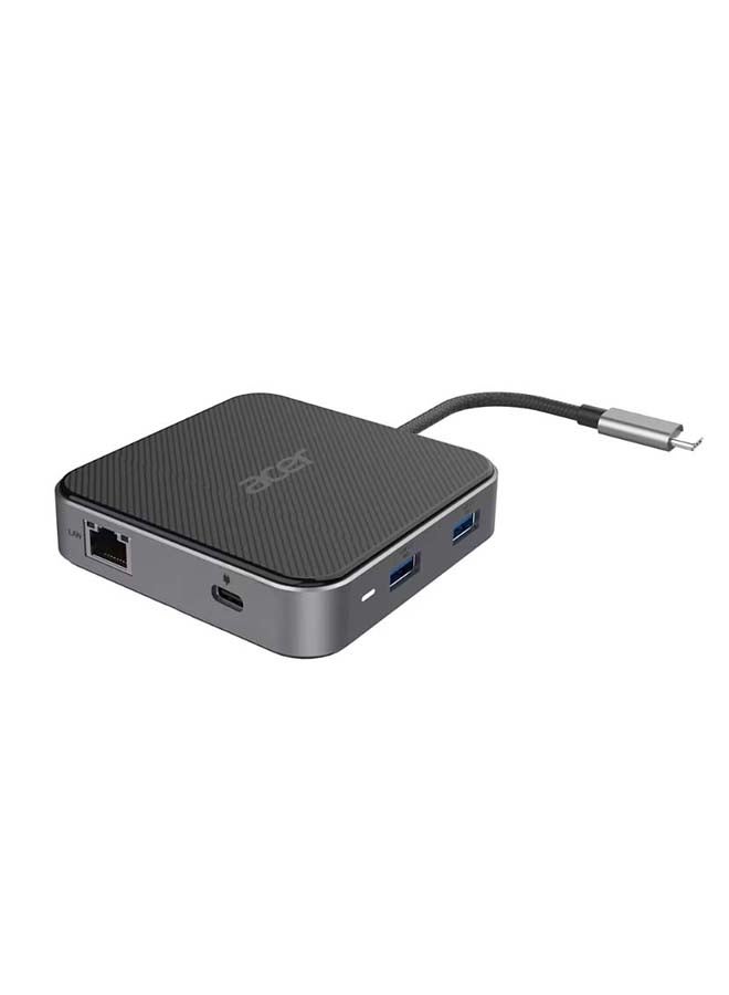 Acer 7-in-1 USB4 8K Multi Display Hub, 1 x HDMI, 1 x DP, 2 x USB3.2, 1 x USB-C, 1 x RJ45, 1 x 3.5mm Audio Port, black - Image 1