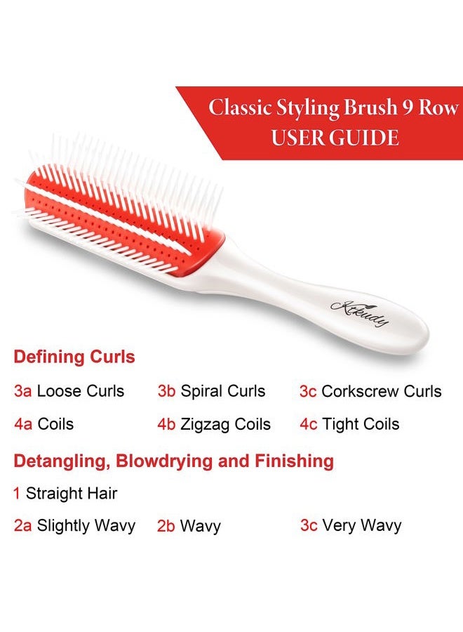 KTKUDY 9 Row Detangling & Defining Brush for Wavy, Curly or Coily Hair by KTKUDY - Blow-Drying, Styling & Finishing Brush for Shaping and Separating Curls - Image 5