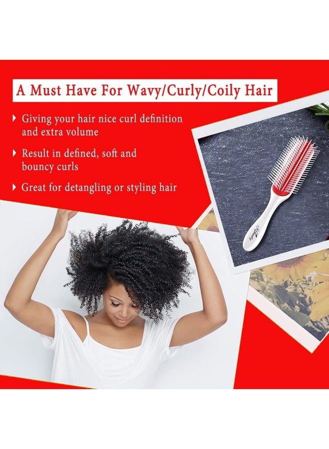 KTKUDY 9 Row Detangling & Defining Brush for Wavy, Curly or Coily Hair by KTKUDY - Blow-Drying, Styling & Finishing Brush for Shaping and Separating Curls - Image 3