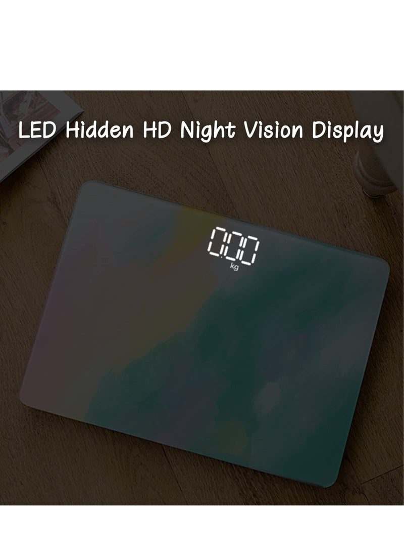 SYOSI Colorful Ultra Wide Platform Scale for Body Weight, Portable Digital Bathroom Scale, Pretty Small Travel Scales for Your Personal Health, Gifts for Women (A) - Image 4