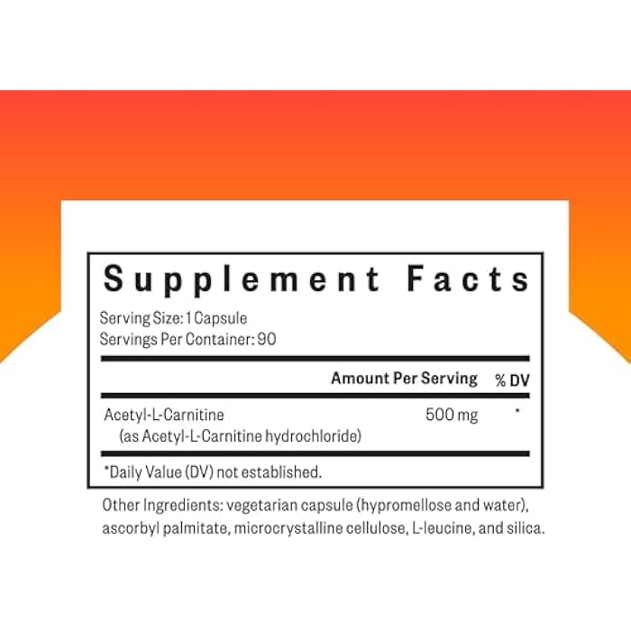 Seeking Health Acetyl-L-Carnitine - Acetyl-L-Carnitine Supplement - Supports Energy, Healthy Fat Metabolism, & Memory Health - 500 mg, 90 Capsules - Image 2