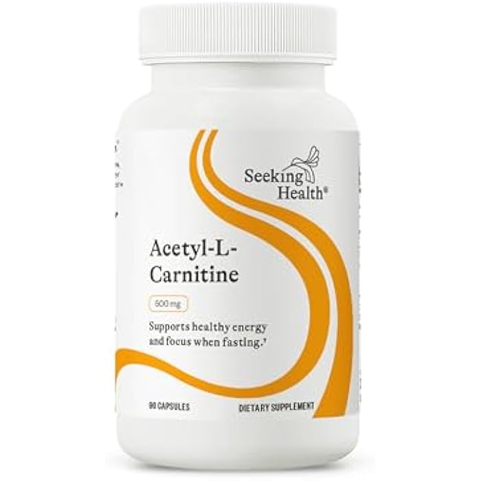 Seeking Health Acetyl-L-Carnitine - Acetyl-L-Carnitine Supplement - Supports Energy, Healthy Fat Metabolism, & Memory Health - 500 mg, 90 Capsules - Image 1