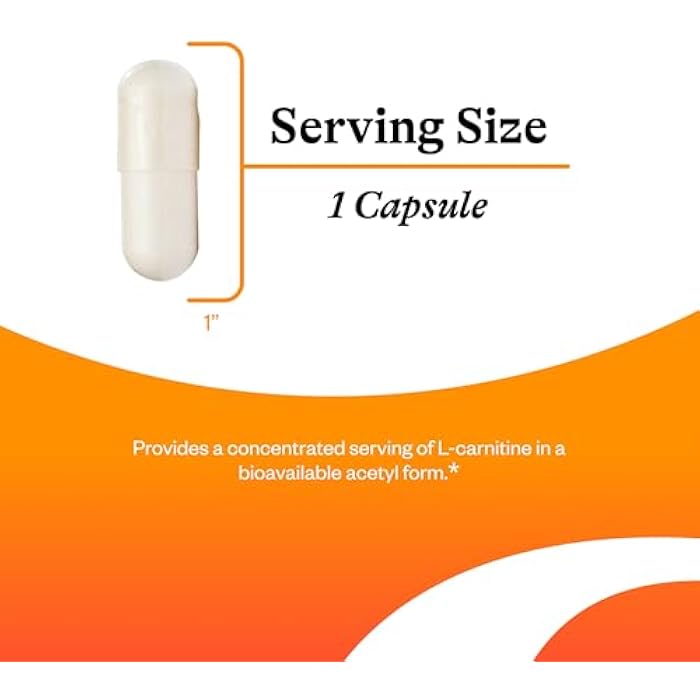 Seeking Health Acetyl-L-Carnitine - Acetyl-L-Carnitine Supplement - Supports Energy, Healthy Fat Metabolism, & Memory Health - 500 mg, 90 Capsules - Image 3