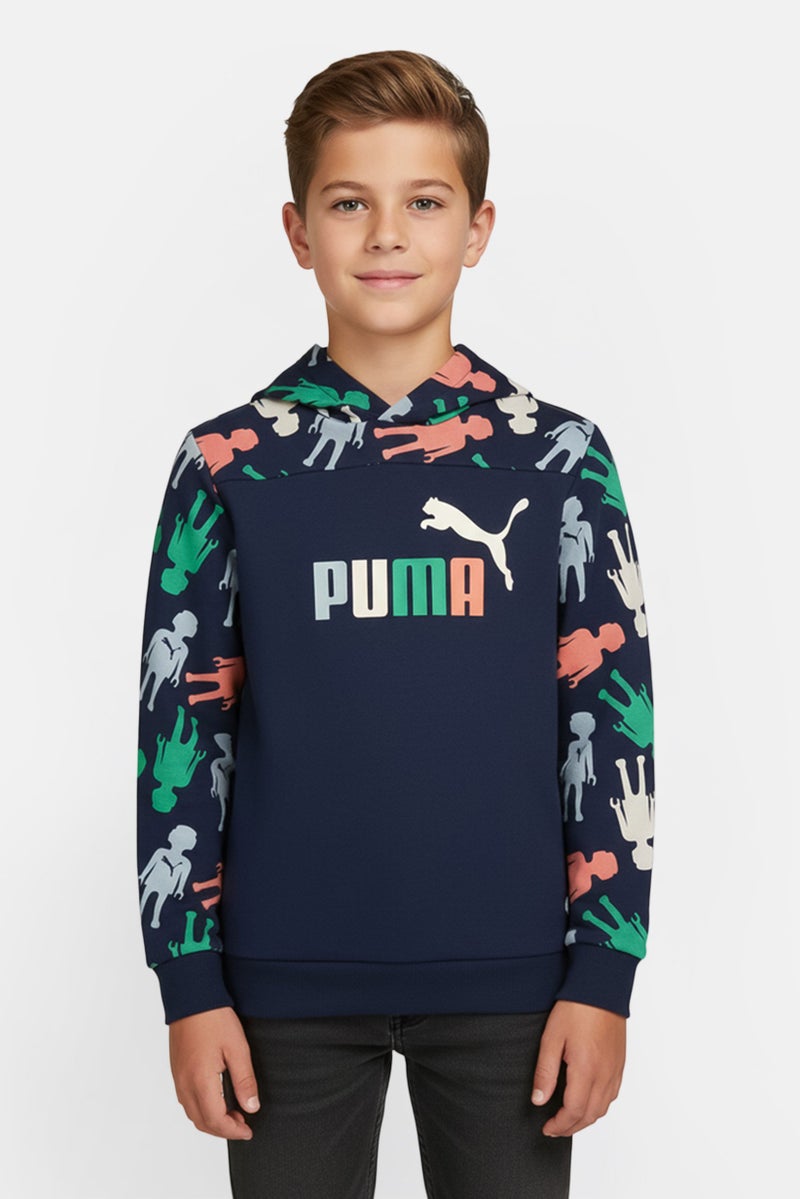 PUMA Kids Boy Long Sleeve Outdoor Hoodie, Multicolor - Image 1