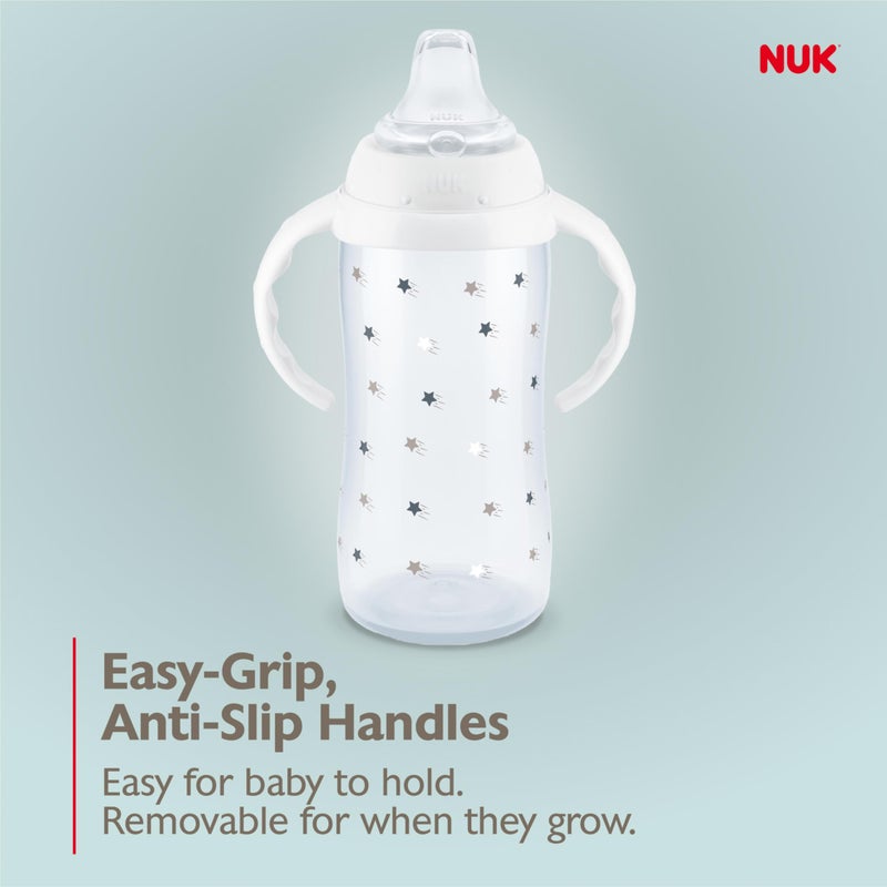 NUK Learner Cup, 10 Oz, Pack of 2, Disney's Stitch â€“ Soft Spout, Easy-Grip Handles, BPA Free, Spill Proof Transition Sippy Cup - Image 4