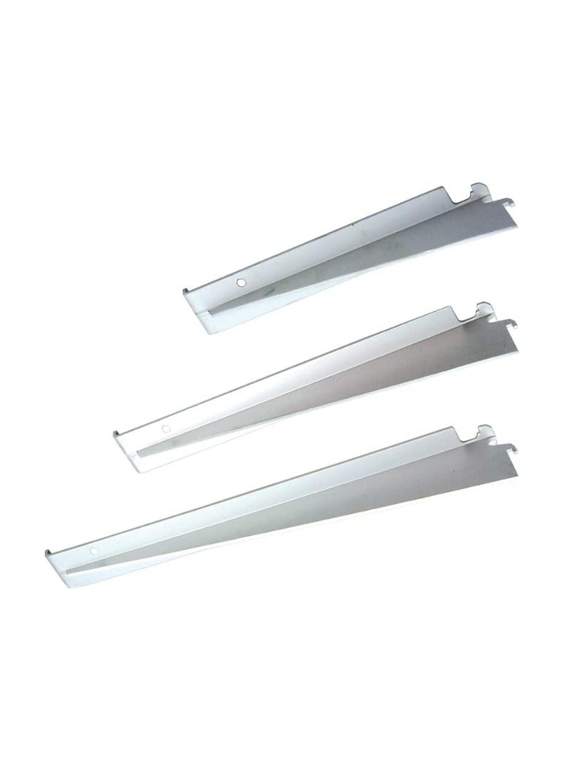 KNP KNP 100cm Aluminium Finished Slotted Channel (2Pcs With 16 Brackets) is a versatile and durable storage solution designed for shelving, display, and organization. - Image 3