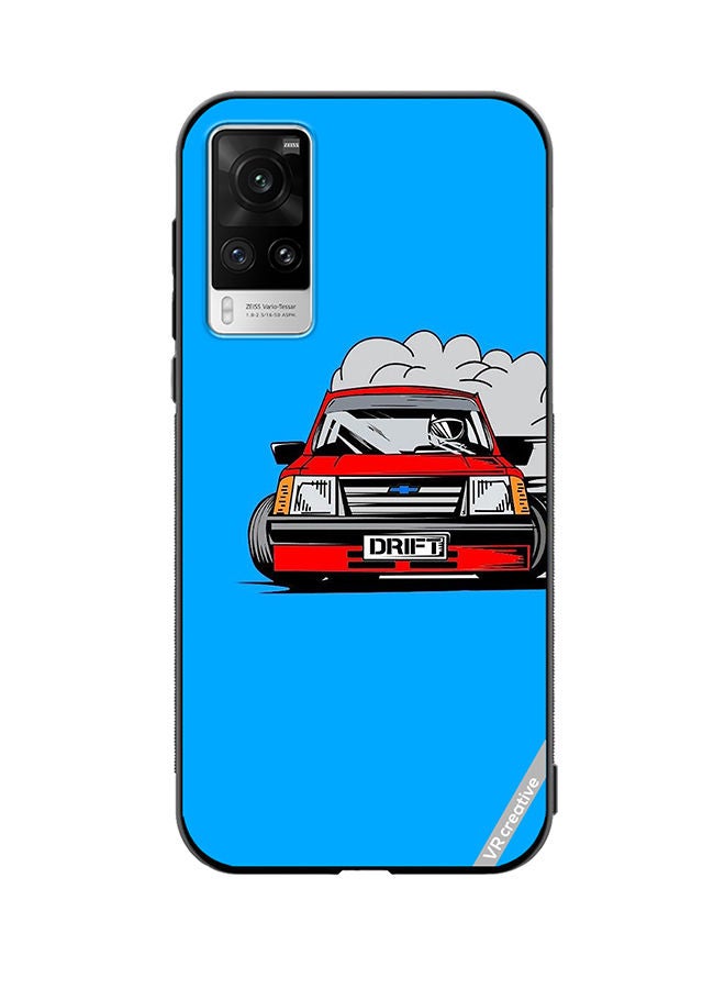 VR CREATIVE Protective Case Cover For Vivo X60 Pro Car Drift Design Multicolour - Image 1
