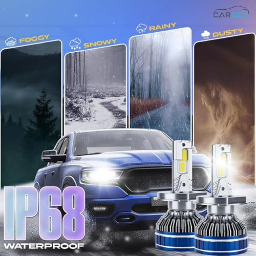 Carzex Smart AI H4 LED Headlight Bulbs for Cars, 250W (125 Watts x 2), 18,000 Lumens Super Bright Conversion Kit for Cars, 6500K Cool White, AI App Controlled | Set of 2 | 1 Year Warranty - Image 3