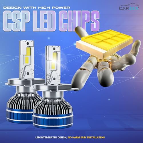 Carzex Smart AI H4 LED Headlight Bulbs for Cars, 250W (125 Watts x 2), 18,000 Lumens Super Bright Conversion Kit for Cars, 6500K Cool White, AI App Controlled | Set of 2 | 1 Year Warranty - Image 5