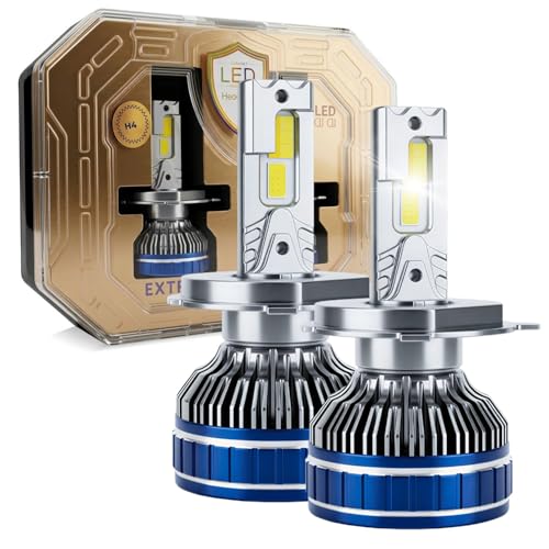 Carzex Smart AI H4 LED Headlight Bulbs for Cars, 250W (125 Watts x 2), 18,000 Lumens Super Bright Conversion Kit for Cars, 6500K Cool White, AI App Controlled | Set of 2 | 1 Year Warranty - Image 1