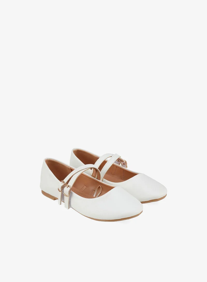 Flora Bella By Shoexpress WHITE Flora Bella Girls Textured Mary Jane Shoes for Women | Best Price UAE