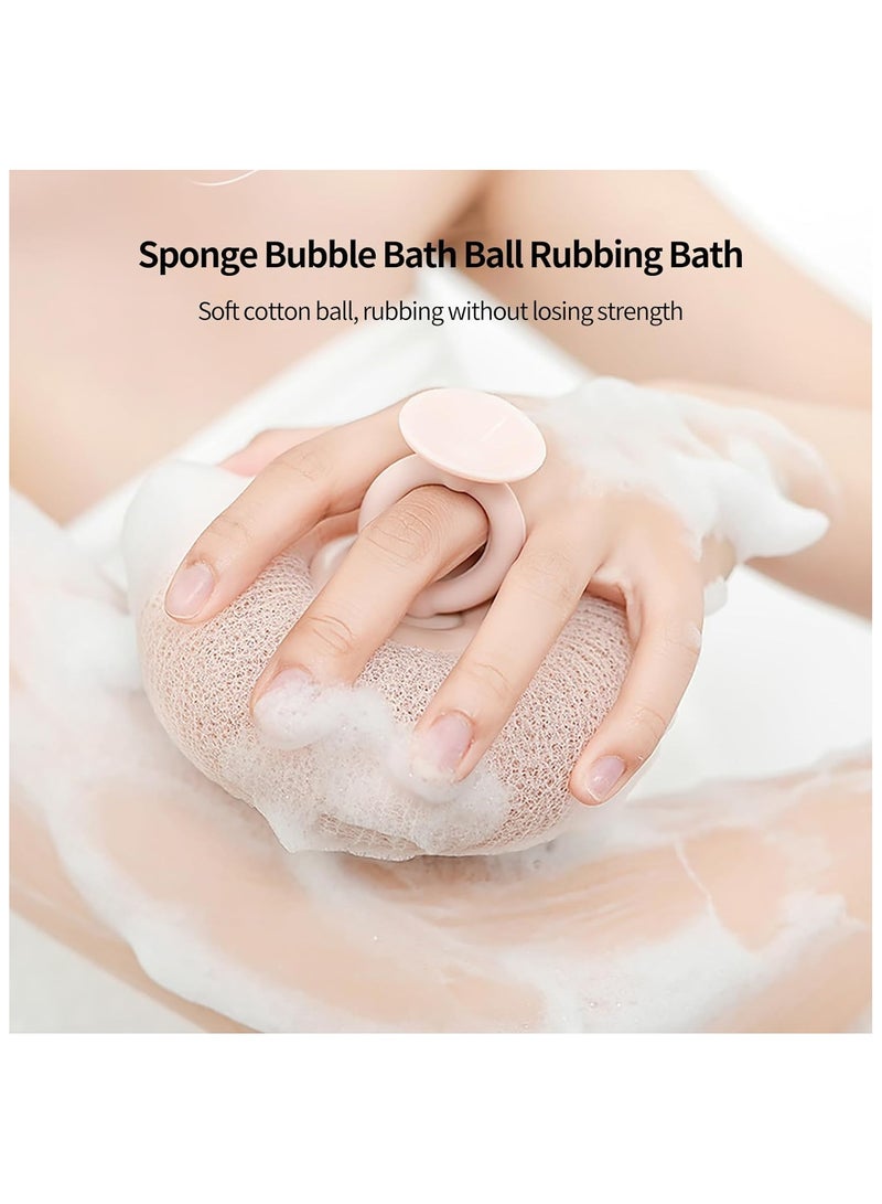 PANDA JOJO Shower Sponge with Suction Cup | Exfoliating Bath Sponge for Soft Skin | Hypoallergenic and Eco-Friendly Body Scrubber - Image 4