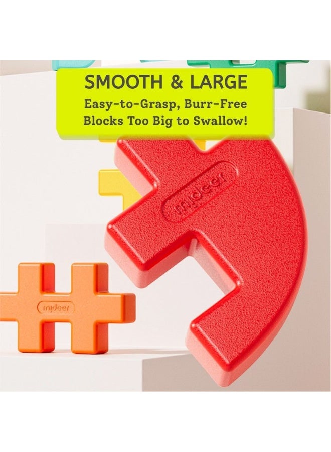 MiDeer Big Waffle Blocks Building Set for Kids – 82 Piece Construction Blocks with Accessories, 2D & 3D Creative Building Toy with Storage Bucket, STEM Educational Building Blocks for Children Age 3+ - Image 3