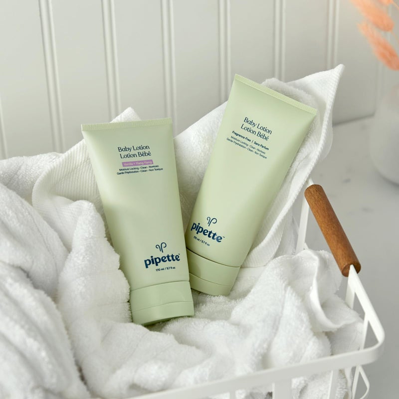 Pipette Baby Lotion with Renewable Plant-Derived Squalane, Hydrates & Nourishes Sensitive Skin, Baby Essentials for Newborn, Calming Scent Cream, 6 Fl oz - Image 3