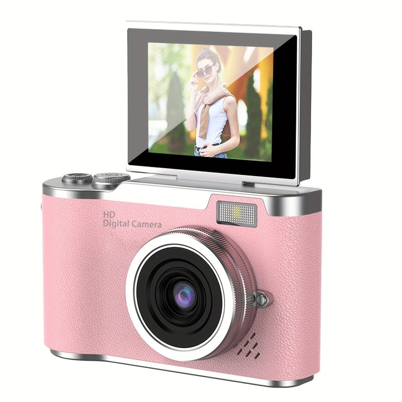 White 48MP Digital Camera 8X Zoom Flip Screen for Vlogging Travel - Image 5