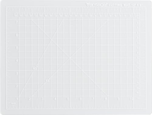 Dahle Vantage 10680 See-Through Premium Self-Healing Cutting Mat, 9"x12", 1/2" Grid, 5 Layers for Max Healing, Perfect for Crafts & Sewing, Clear - Image 1