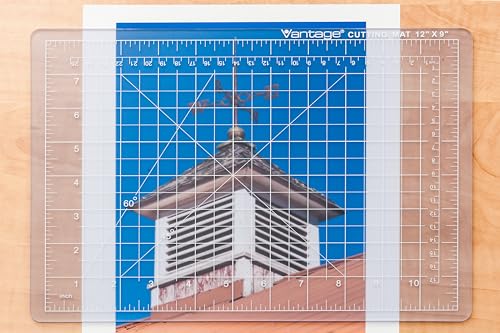 Dahle Vantage 10680 See-Through Premium Self-Healing Cutting Mat, 9"x12", 1/2" Grid, 5 Layers for Max Healing, Perfect for Crafts & Sewing, Clear - Image 2
