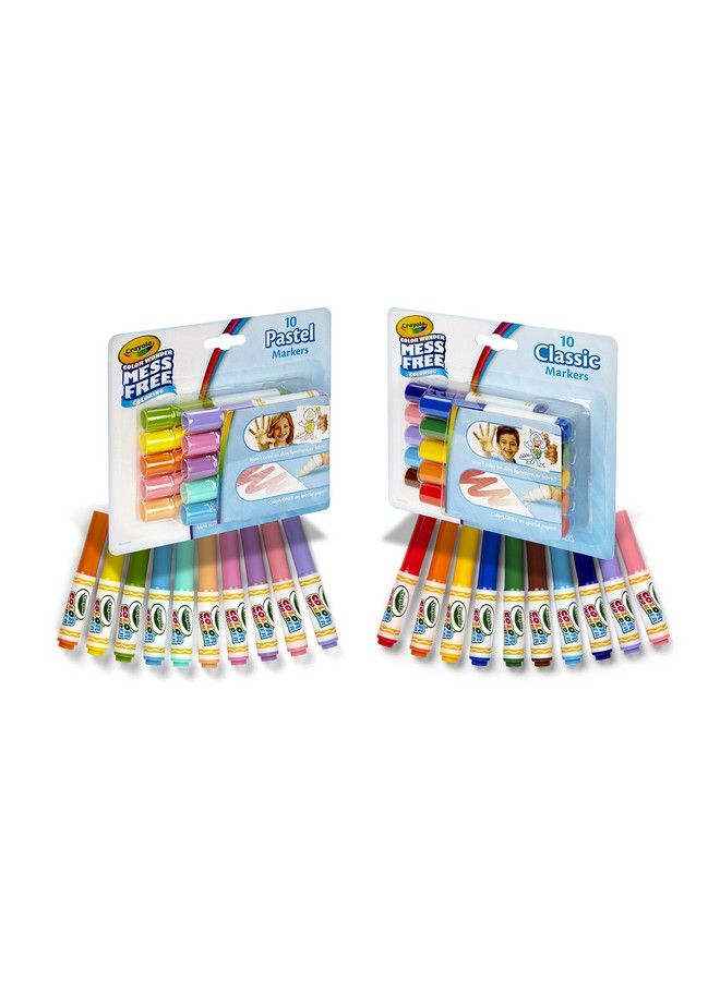 Crayola Color Wonder Markers Mess Free Coloring Classic & Pastel Colors (20 Count) (2 Pack ) - Image 5