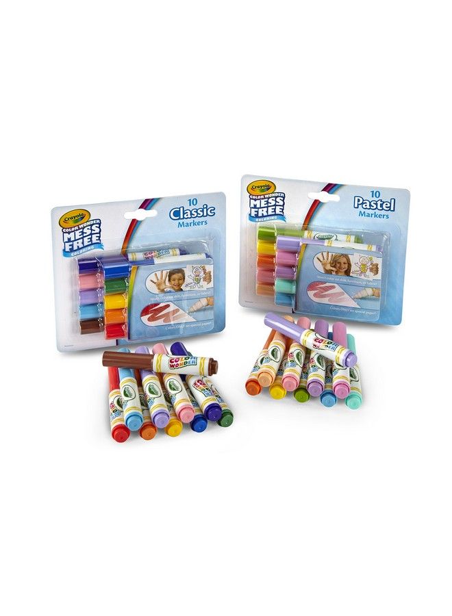 Crayola Color Wonder Markers Mess Free Coloring Classic & Pastel Colors (20 Count) (2 Pack ) - Image 4