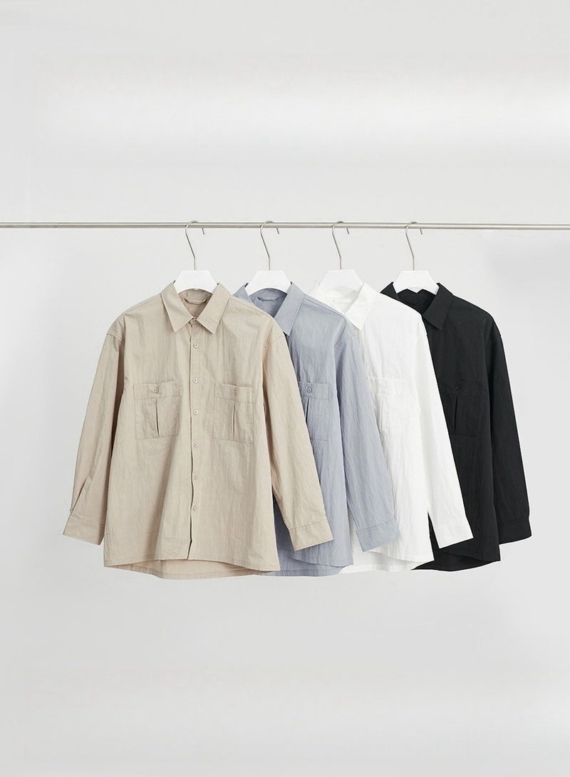 APOCRITA'S Men's Casual Drape Shirt  - Image 2