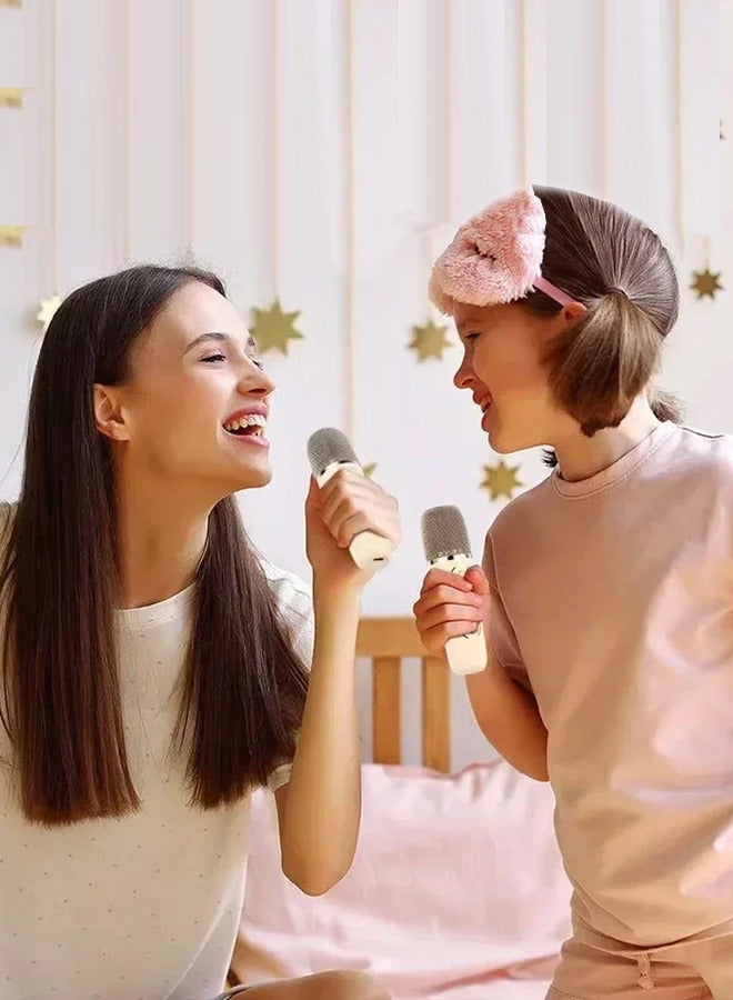 K12 آلة الكاريوكي المحمولة بلوتوث 5.3 PA نظام مكبر الصوت مع 2 ميكروفونات لاسلكية المنزل الأسرة الغناء هدايا الأطفال - Image 5