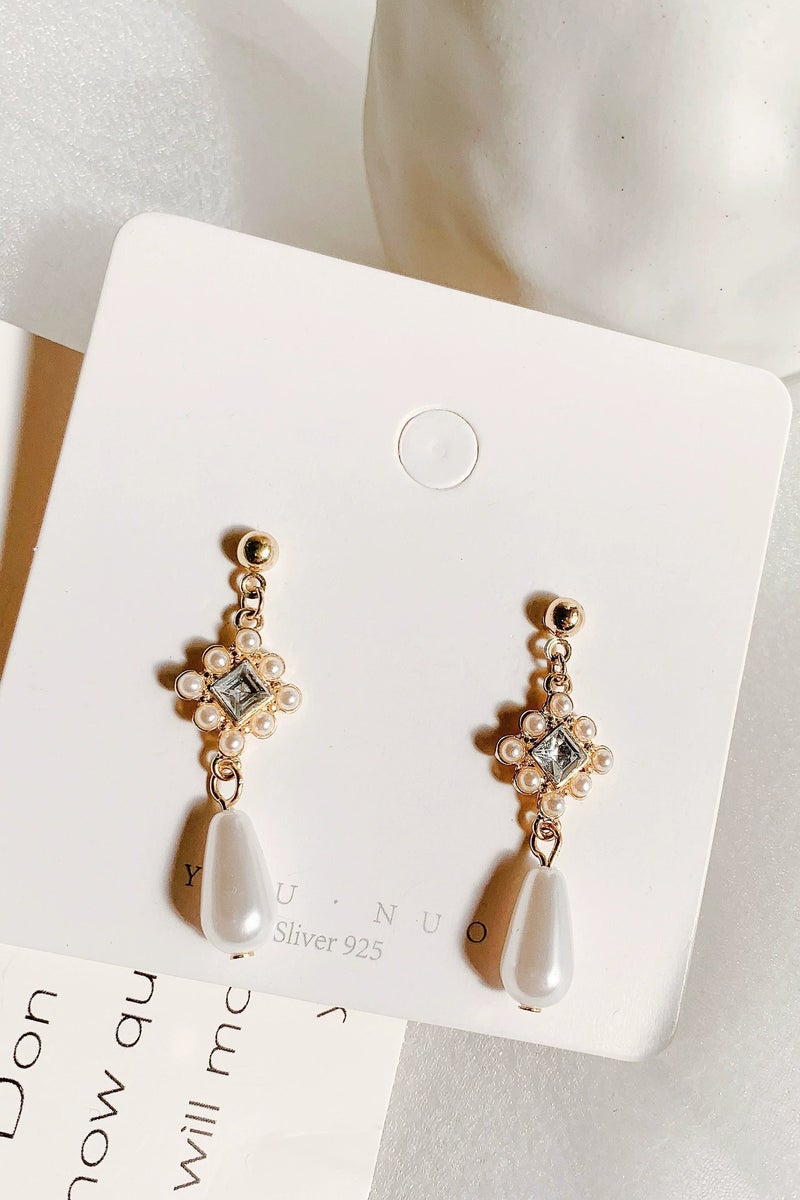 Goolsky Pearl & Cubic Zirconia Earrings for Women – Elegant Stud Earrings, Dainty Jewelry Gift  - Image 2