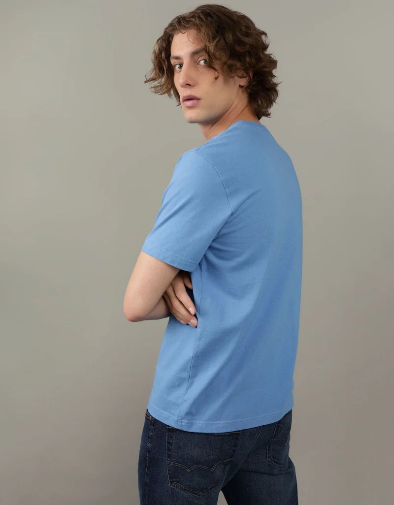 امريكان ايجل تي شيرت برقبة على شكل حرف  فائق النعومة