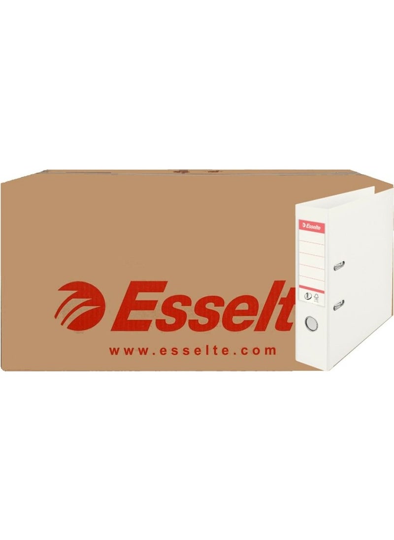 Esselte Large Plastic Folder 9940 White 24-Piece Box 
