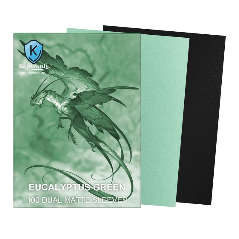 Katomula Eucalyptus Green Dual Matte Card Sleeves, Katomula Card Sleeves for MTG, Standard Card Sleeve for MTG, PKM, Flesh & Blood - Image 2