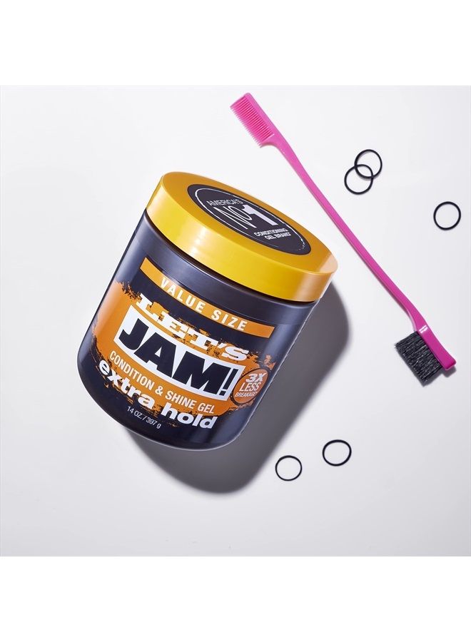 SoftSheen-Carson لنبدأ! جل الشعر اللامع والمكيف من دارك آند لوفلي، تثبيت إضافي، لجميع أنواع الشعر، جل تصفيف رائع للتضفير، التواء وحواف ناعمة، تثبيت إضافي، 14 أونصة - Image 3