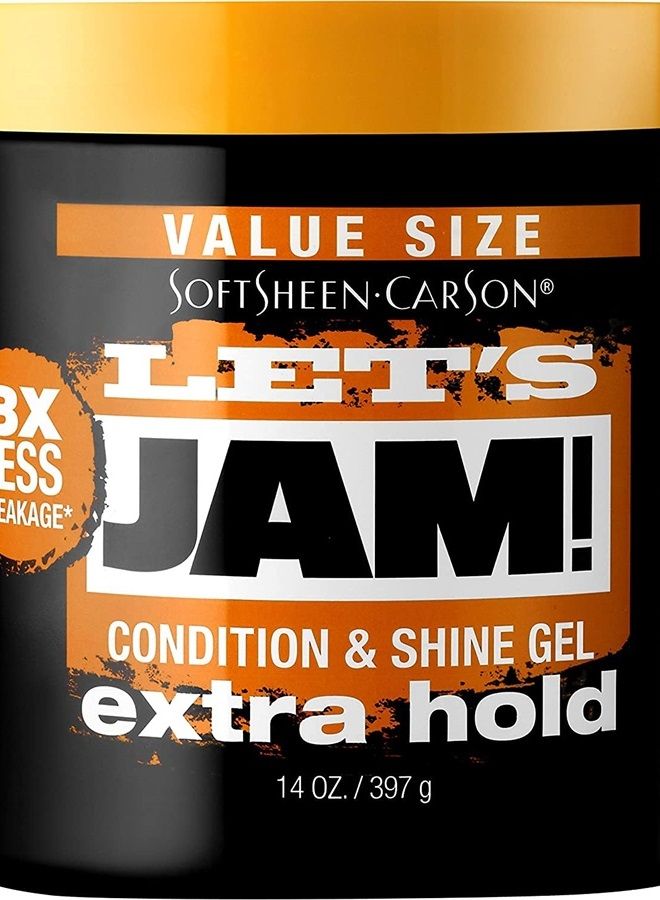 SoftSheen-Carson لنبدأ! جل الشعر اللامع والمكيف من دارك آند لوفلي، تثبيت إضافي، لجميع أنواع الشعر، جل تصفيف رائع للتضفير، التواء وحواف ناعمة، تثبيت إضافي، 14 أونصة - Image 1