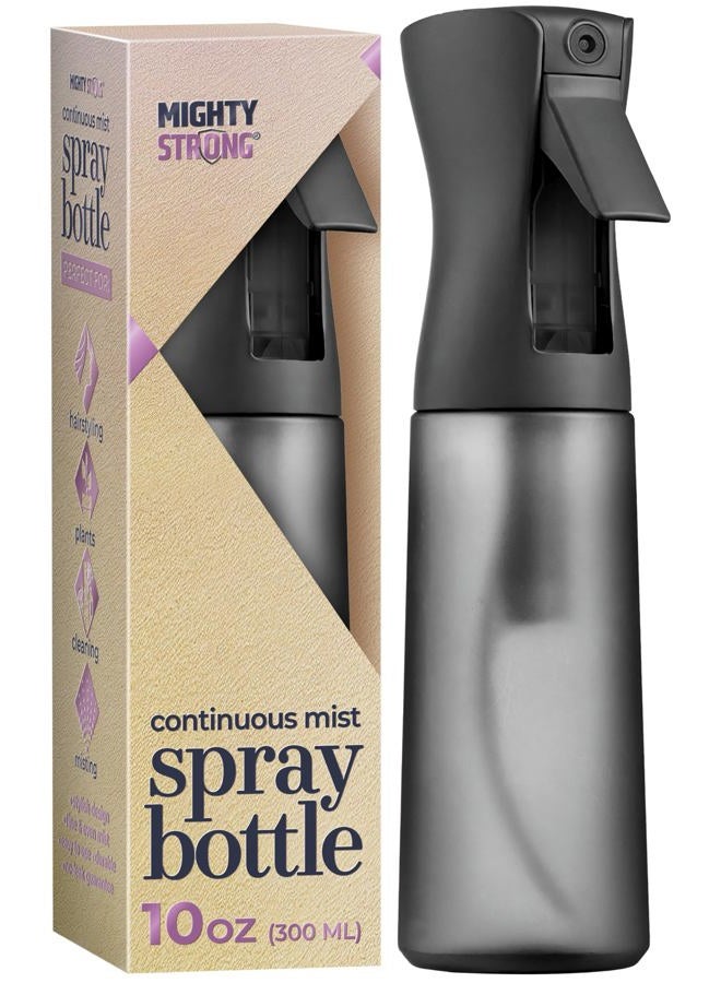 MIGHTY STRONG 10 OZ Continuous Spray Bottles - Ultra Fine Mist Sprayer | Water Spray Bottle For Hair Stuff, Mister Spray Bottle For Plants Mister | Hair Spray Bottles For Hairstyling, Cleaning, Salons - Image 1