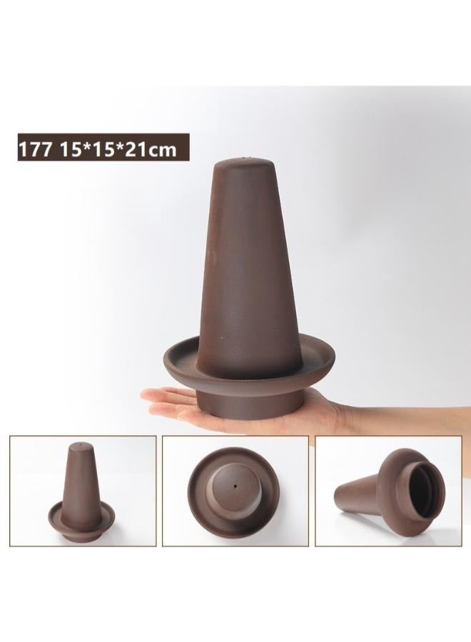 ألواح تفريخ كهف مخروطي لتربية الأسماك لتزيين المناظر الطبيعية لحوض السمك وزخرفة خزان الأسماك - Image 2