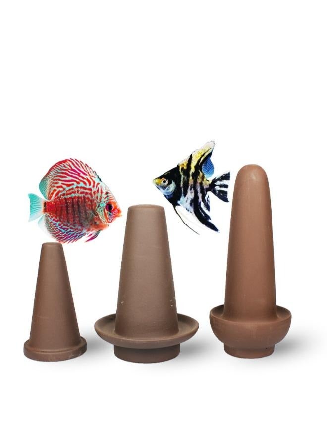 ألواح تفريخ كهف مخروطي لتربية الأسماك لتزيين المناظر الطبيعية لحوض السمك وزخرفة خزان الأسماك - Image 4