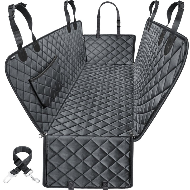 URPOWER Dog Car Seat Cover for Pets 100% Waterproof Seat Cover Hammock 600D Heavy Duty Scratch Proof Nonslip Durable Soft Back Seat Covers for Full Size Trucks - Image 1