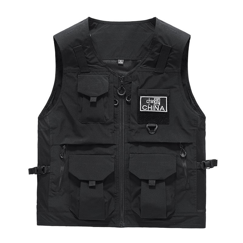 Multi-Pocket Tooling Vest Outdoor Camouflage Men'S Waistcoat Plus Size Tooling Thin Fishing Vest Outer Jacket - Image 4