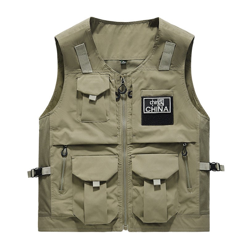 Multi-Pocket Tooling Vest Outdoor Camouflage Men'S Waistcoat Plus Size Tooling Thin Fishing Vest Outer Jacket - Image 3