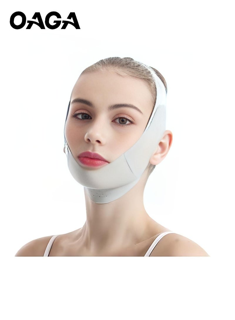 أوجا OAGA أداة قابلة لإعادة الاستخدام لتقليل الذقن المزدوج، قناع رفع V-line للنساء، أداة تشكيل رباط الذقن لرفع الوجه - Image 1