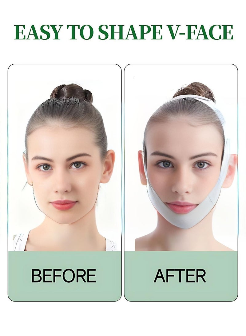 أوجا OAGA أداة قابلة لإعادة الاستخدام لتقليل الذقن المزدوج، قناع رفع V-line للنساء، أداة تشكيل رباط الذقن لرفع الوجه - Image 3