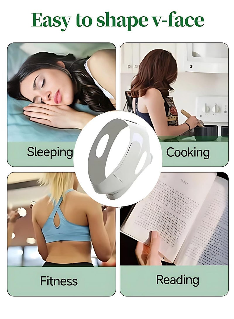 أوجا OAGA أداة قابلة لإعادة الاستخدام لتقليل الذقن المزدوج، قناع رفع V-line للنساء، أداة تشكيل رباط الذقن لرفع الوجه - Image 5