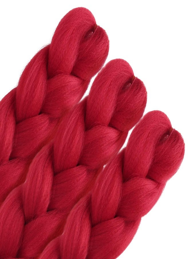 SuCoo Braiding Hair Red Hair Extensions High Temperature Twist Crochet Hair Braids 3Pcs/Lot 24 Inche (A12) - Image 4