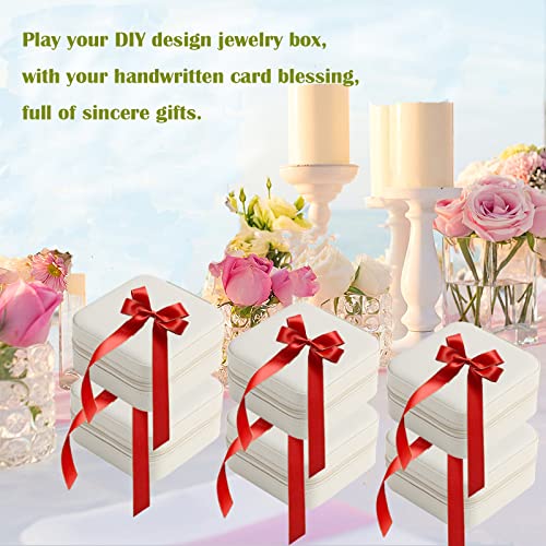 CIPIDI Travel Jewelry Case Bridesmaid Gifts Box,12 Pack Small Jewelry Box Mini Jewelry Organizer,PU Leather Portable Earring Storage Box for Women Girls Bridesmaid Proposal Gifts - Image 3
