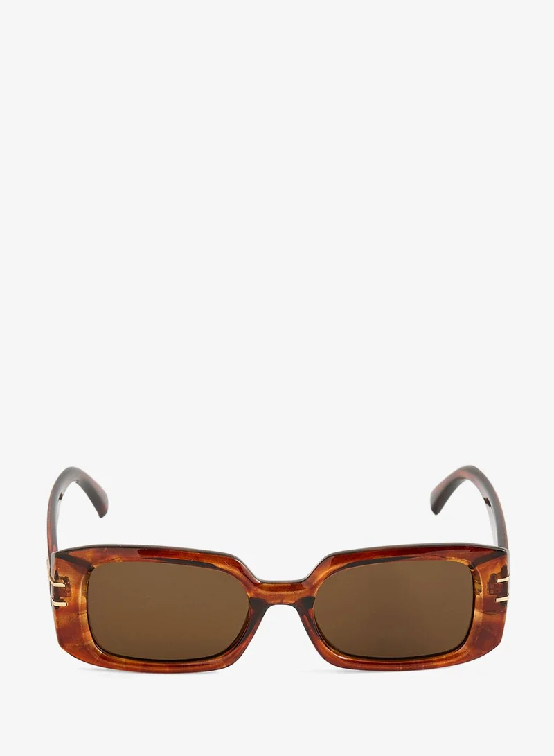 REDTAG Women Brown Rectangular Sunglasses