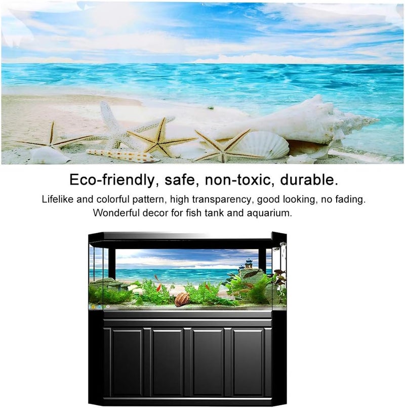 GLOGLOW Fish Tank Sticker, Backgrounds Background Decorative Painting with Lifelike Colorful Patterns, for Fish Tank and Aquarium Decoration Sticker, Water Proof PVC Aquarium (122 * 50cm) - Image 4