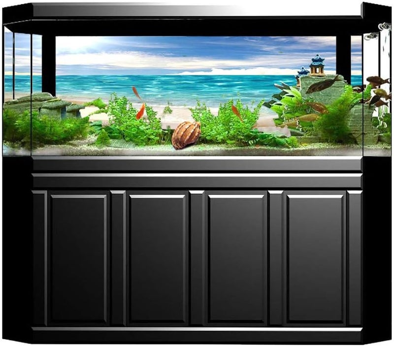 GLOGLOW Fish Tank Sticker, Backgrounds Background Decorative Painting with Lifelike Colorful Patterns, for Fish Tank and Aquarium Decoration Sticker, Water Proof PVC Aquarium (122 * 50cm) - Image 5