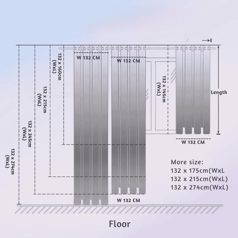 AMALI Elegant Blackout Curtains 2 Panel Set,16 Grommets, Size (L 274 x W 132) cm) for Living Room and Bedroom Shiny Polyester Fabric - Image 5
