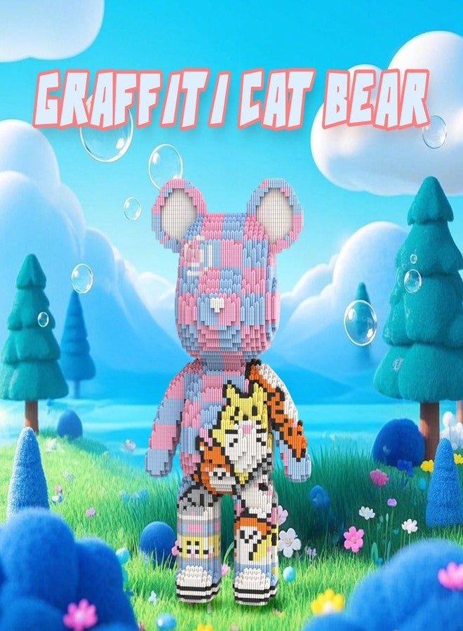 DAHONPA Animal Graffiti Cat Bear Micro Building Blocks Set (7220 Pieces) with Storage Drawer, Gift for Adults and Kids - Image 5