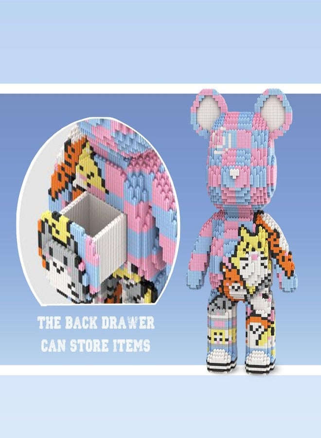 DAHONPA Animal Graffiti Cat Bear Micro Building Blocks Set (7220 Pieces) with Storage Drawer, Gift for Adults and Kids - Image 3