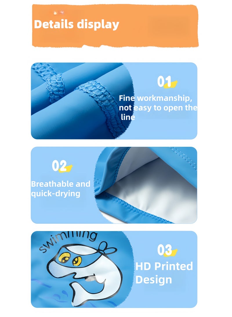 S-Quality Kids Swimming Goggles and PU Cap Set – Wide View, Anti-Fog, Waterproof for Boys and Girls - Image 2