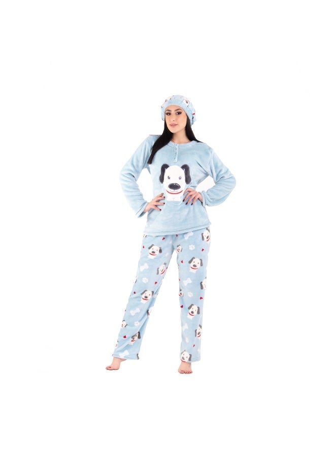 Dadoush Women's velvet pajamas, super soft texture - Image 2